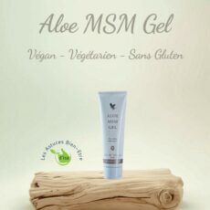 Tube Aloe MSM Gel Forever, gel aloe vera et MSM végan et sans gluten