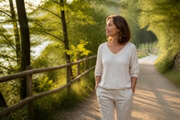 Sortir pour se sentir mieux : femme marchant dans la nature