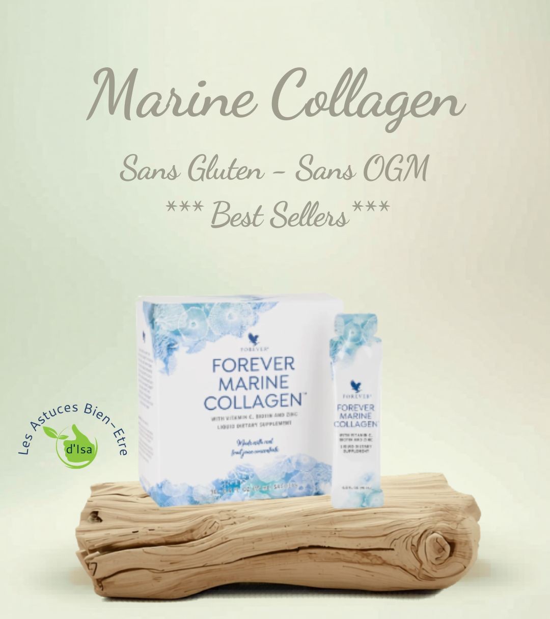 Boite de stick de Marine Collagène de Forever.