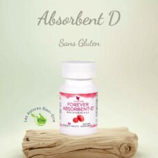 Forever Absorbent-D, complément alimentaire vitamine D à croquer, sans gluten, posé sur du bois flotté