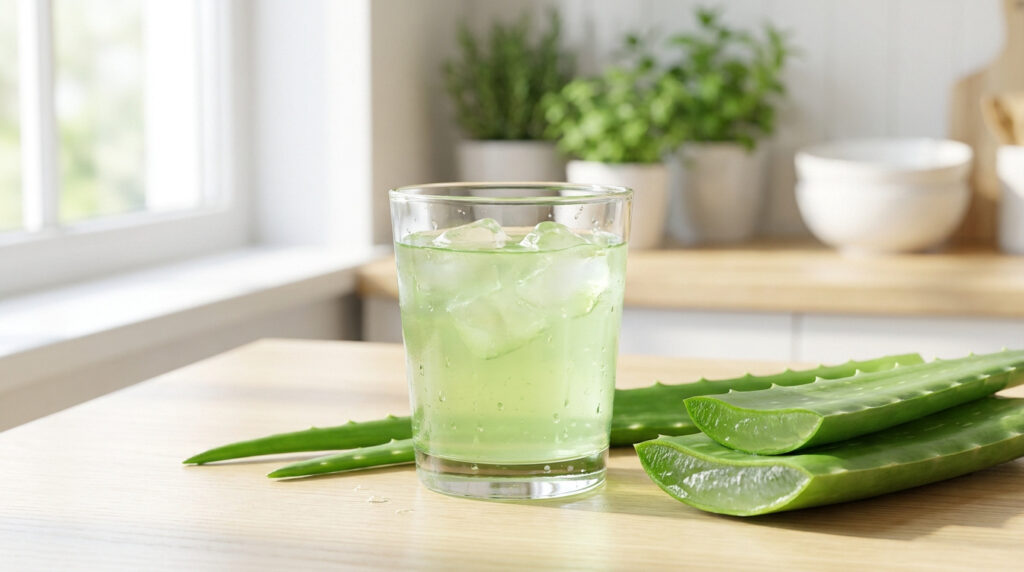 Boisson rafraichissante à l'aloe vera - boire de la pulpe t'apporte des bienfaits pour ton bien-être